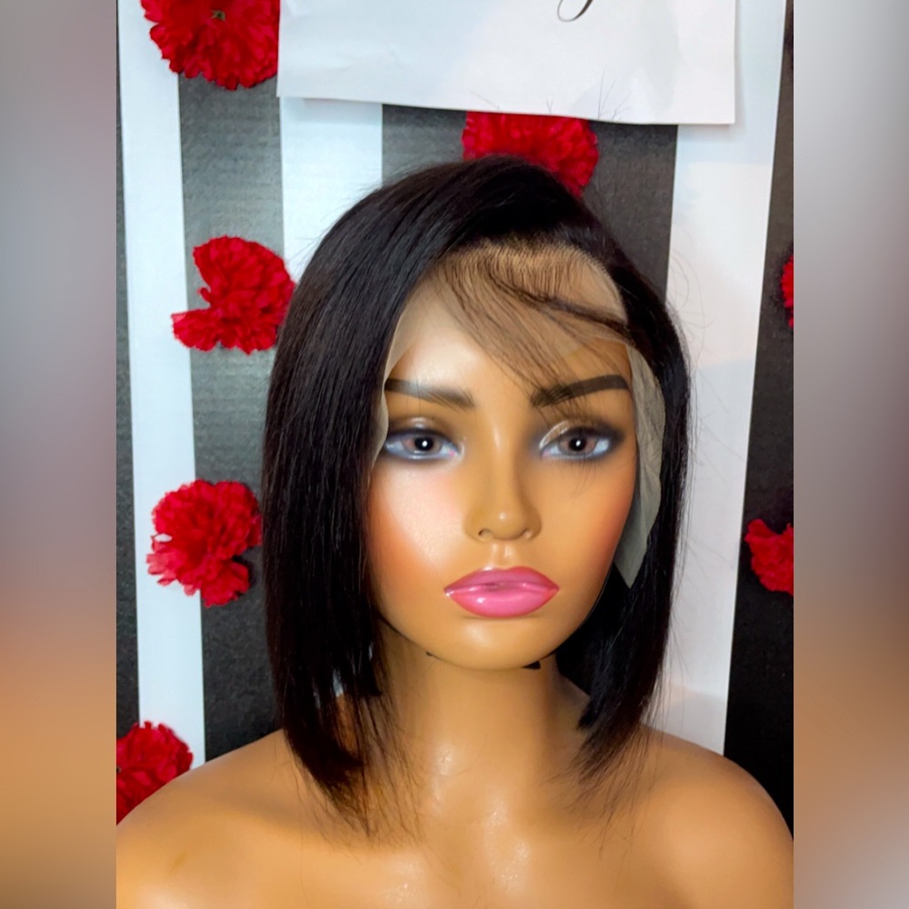 Human Hair Lace Front Wig 8inch Bob